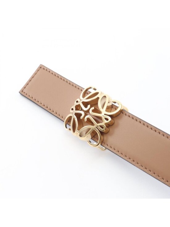 Loewe Belt Reversible Anagram Bombe Gold Tan Leather main image 5